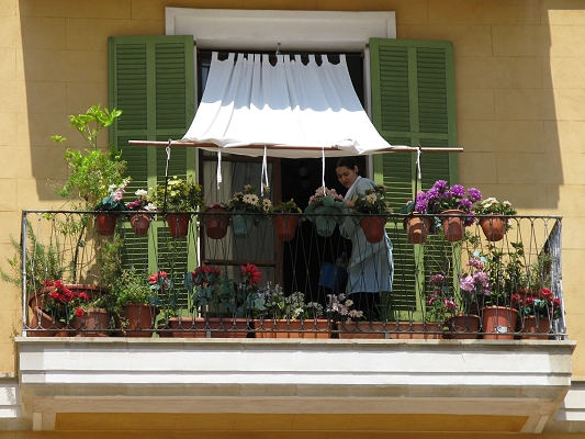 Blomsterbalkon i Palma